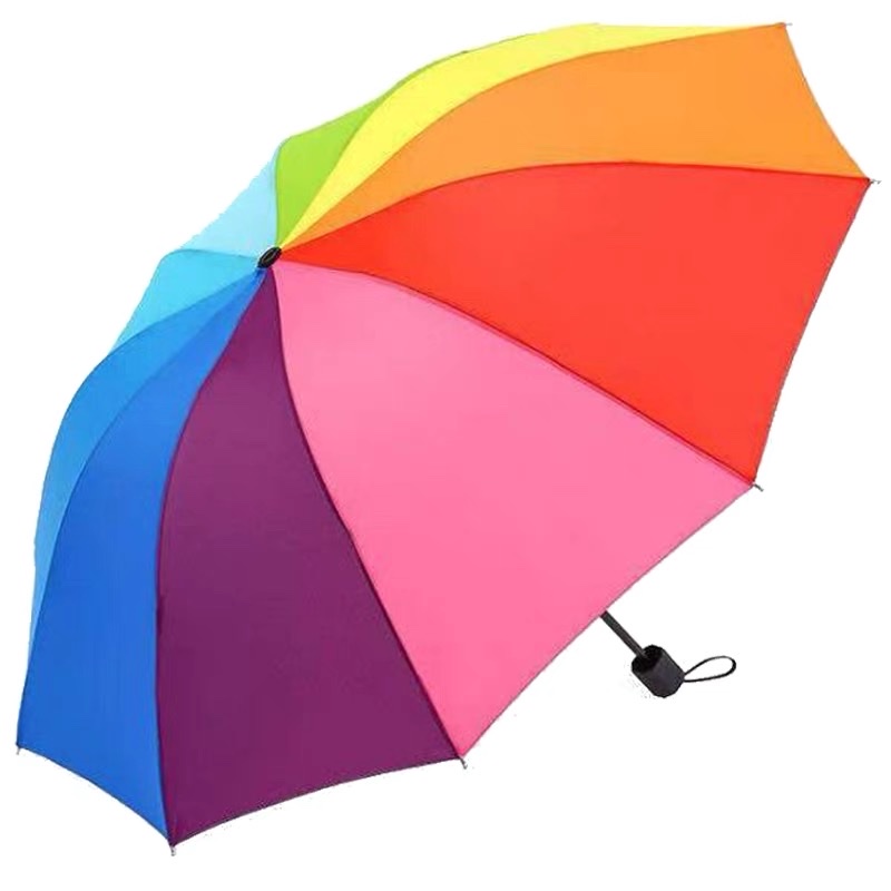 彩虹伞🌈三折碰起太阳伞遮阳伞防紫外线晴雨伞商务男士伞详情图3