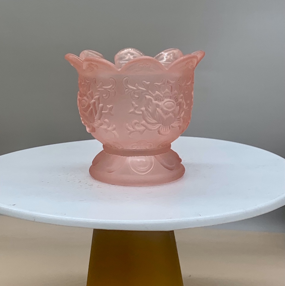 Buddhist glass candlestick ornament 8266