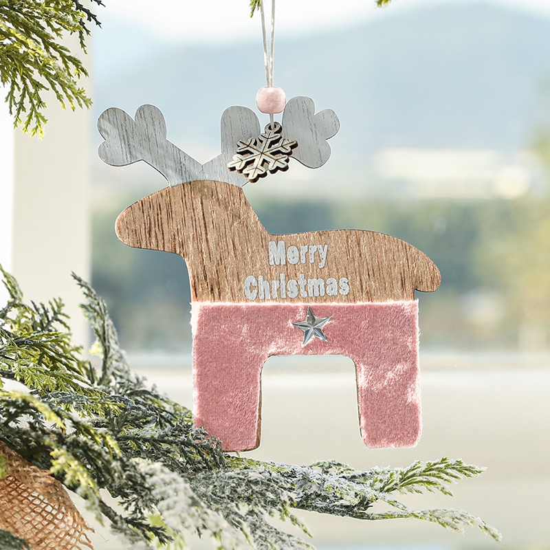 Christmas decorations Wooden craft hollowed-out Christmas tree pendant Wooden Creative New wooden pendant 41