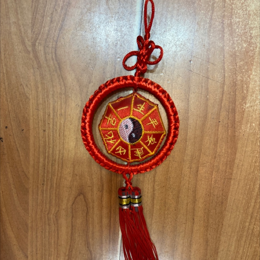 a Pendant red ring hanging star anise baguette