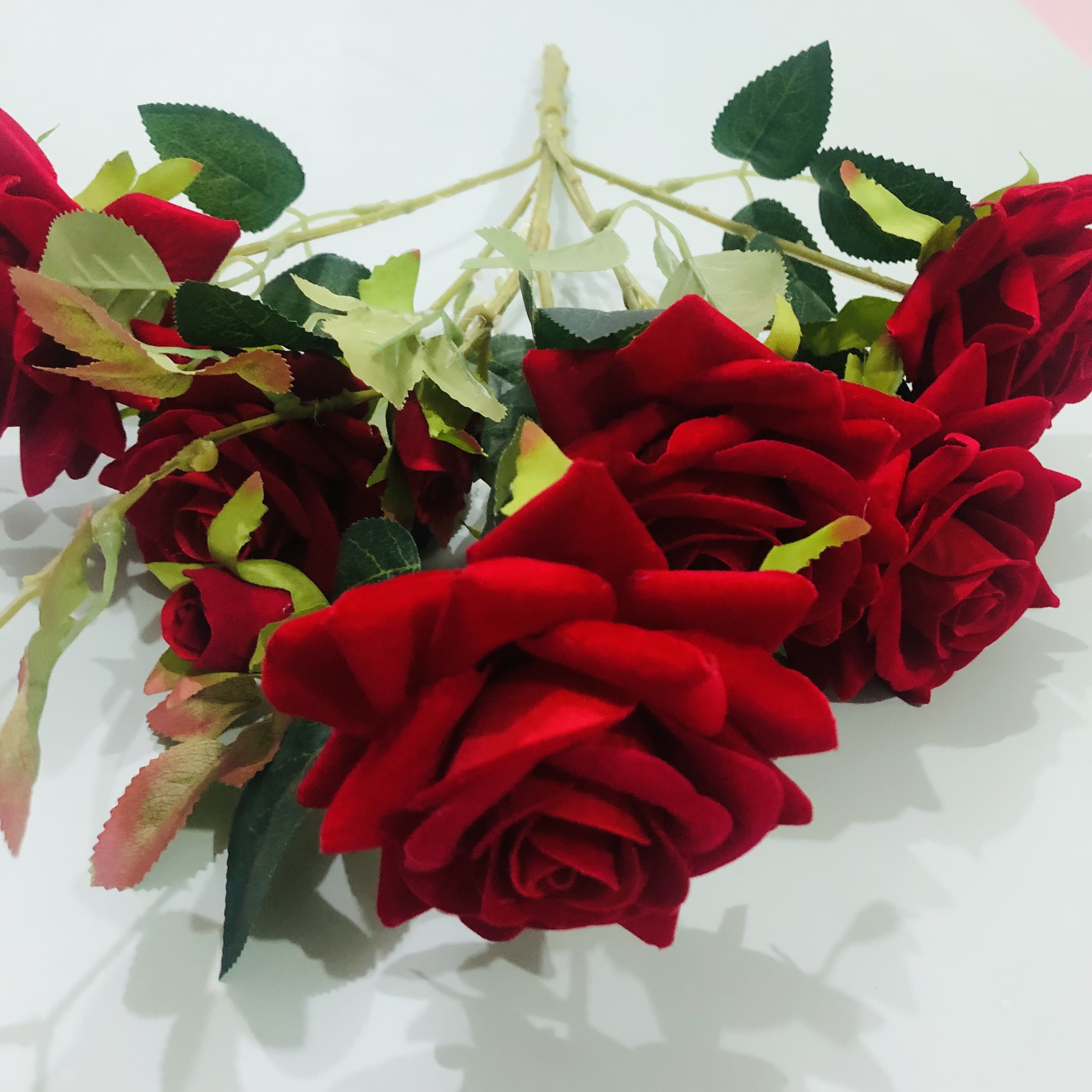 仿真花/绒布/玫瑰细节图