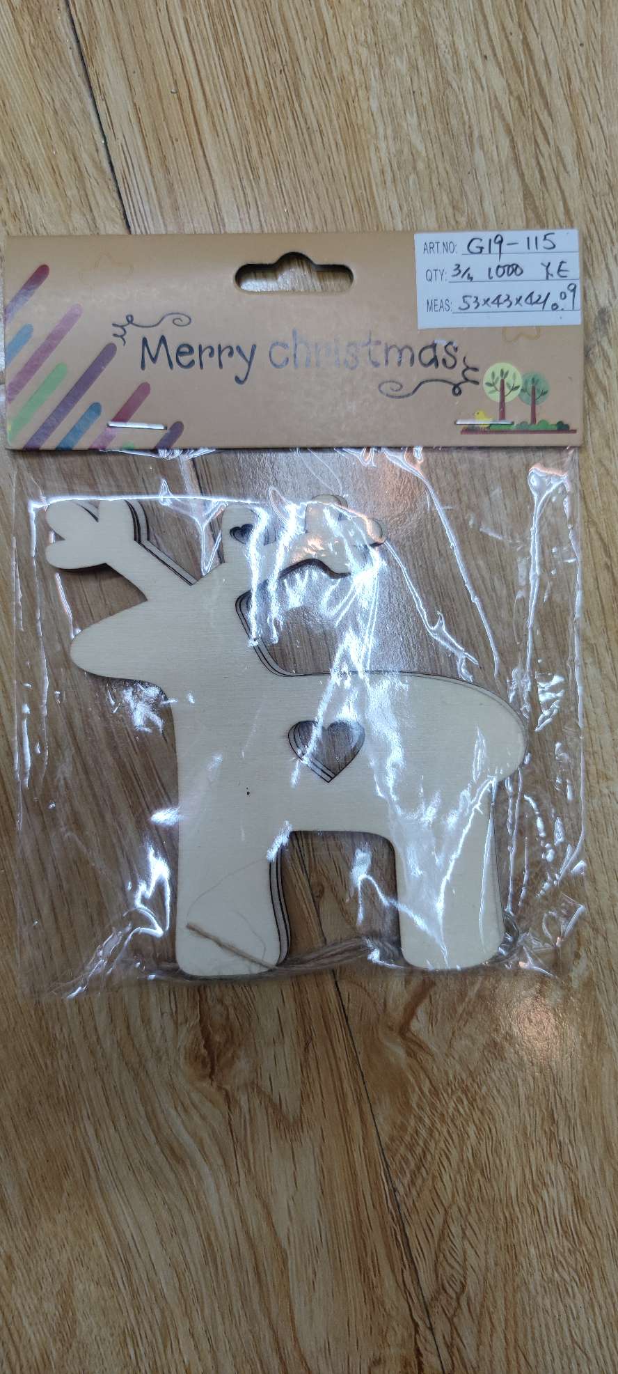 8062 木头片挂件 每包三片 欢迎询价产品图