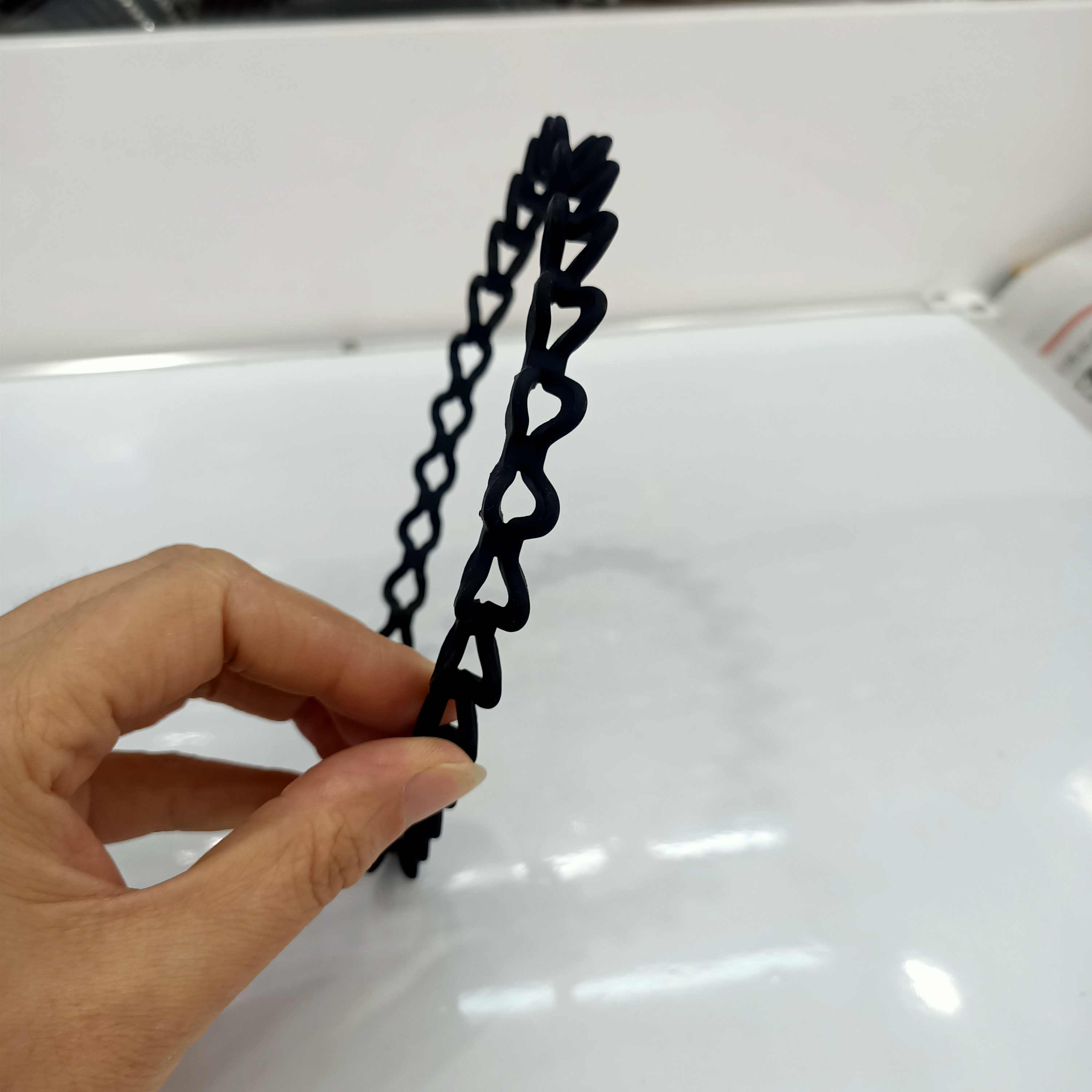 Double row instant noodles rubber paint head buckle black thumbnail