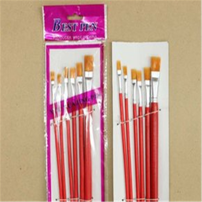 Six red-pole brushes for art, calligraphy, drawing and office culture from Yufan Pen Factory details Picture