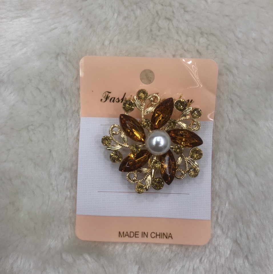 Brooch Corsage Brown 0100