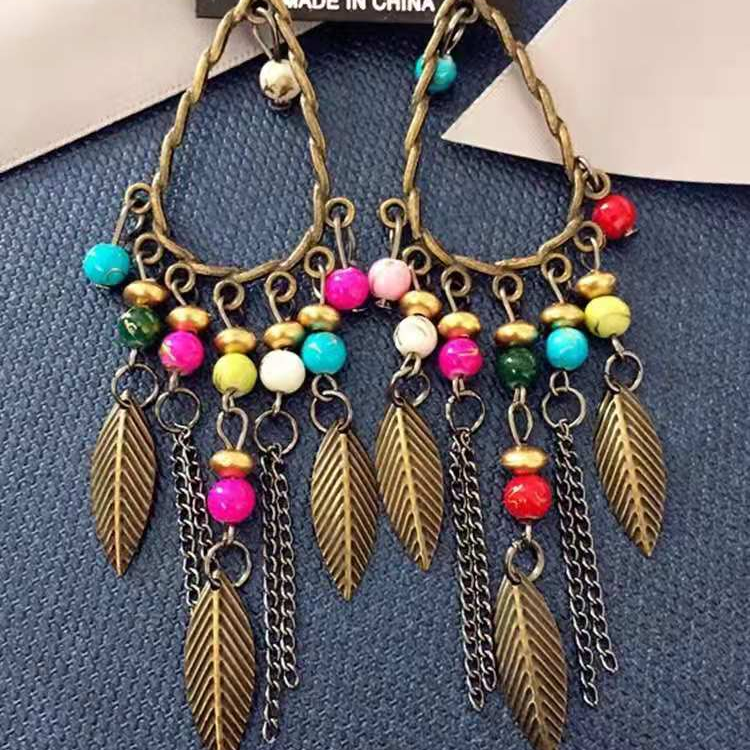 Personalized fashion earrings 2021 trend niche new retro everything looks good Indian earrings