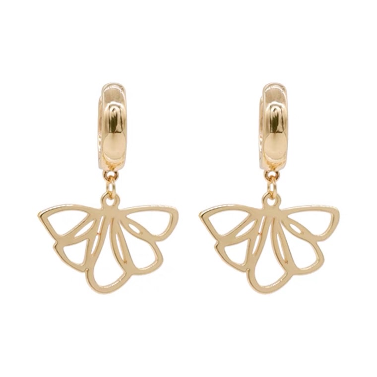 Ear buckles, butterfly earrings, star shell long earrings, retro, exquisite, high-end and elegant zirconium earrings -019 Jialiang Accessories details Picture