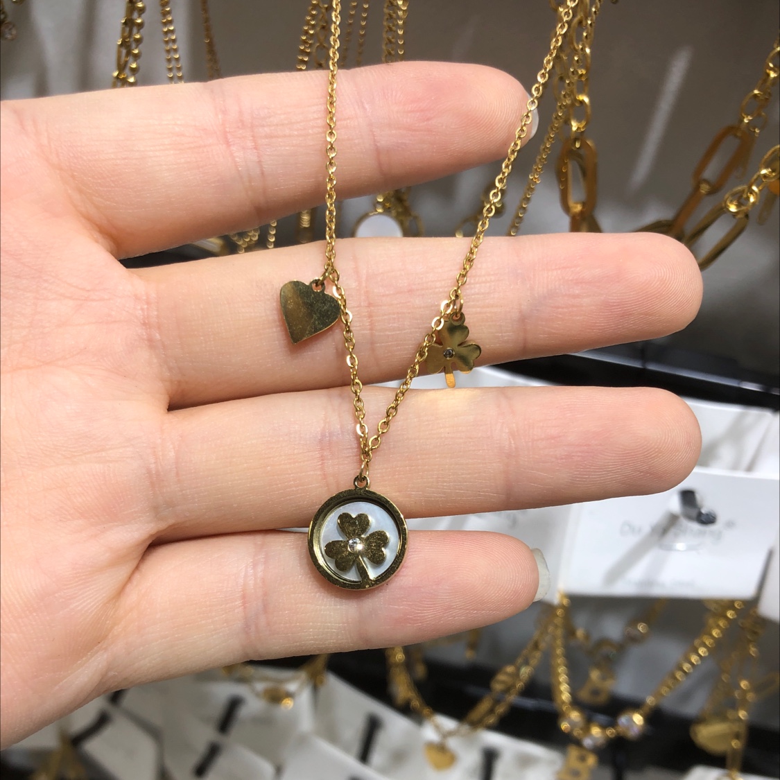 四叶草贝母脚链