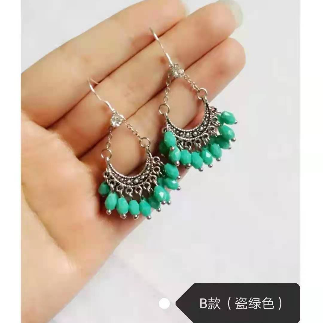 Personalized Fashion earrings 2021 trend New retro all-in-one chic Indian earrings