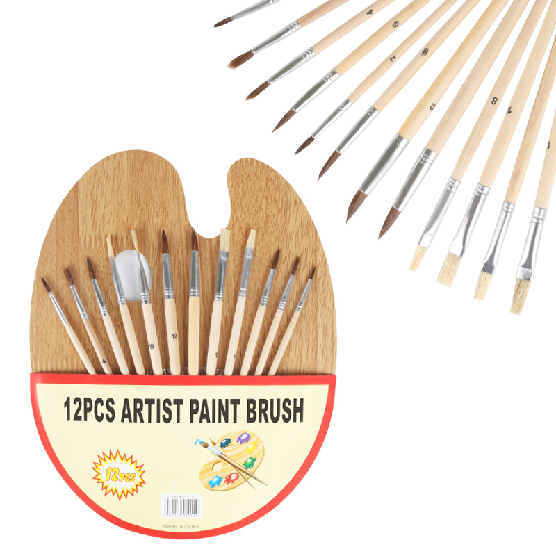 Yufan Pen Factory offers 12 art, calligraphy, drawing, office and cultural brushes with drawing boards Item Picture