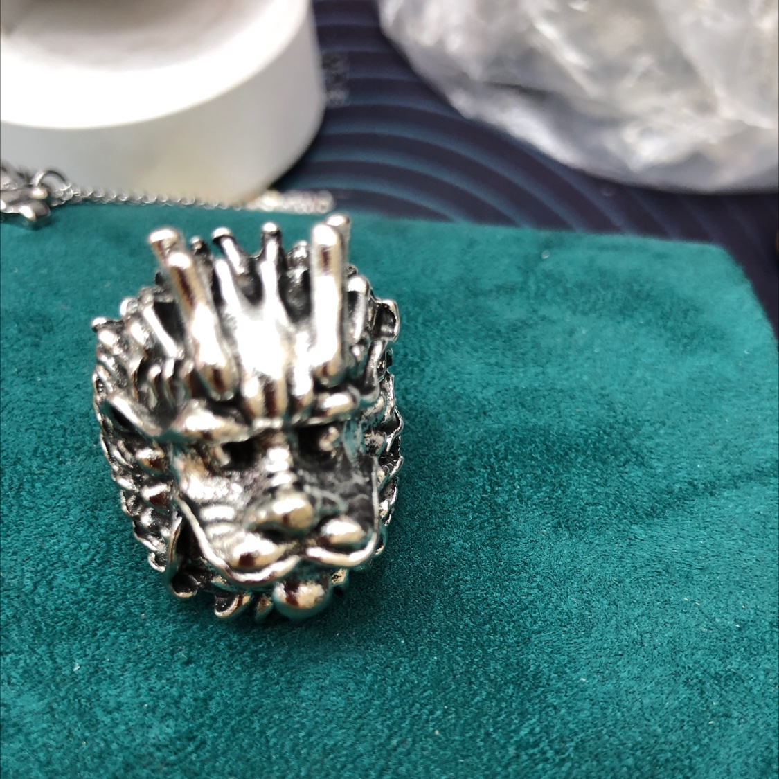 狮子头古银戒指设计现代潮流休闲详情图1