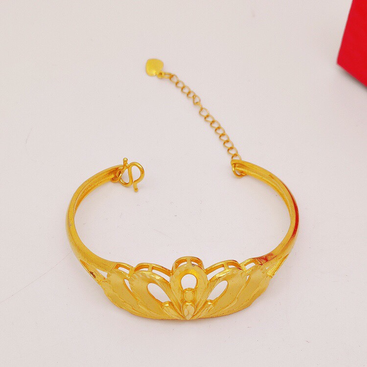 Sanded peacock flower bracelet
