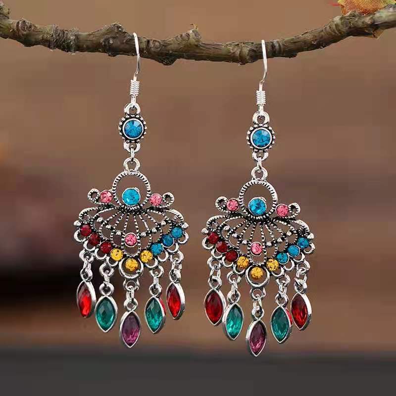 个性时尚耳环2021年潮流新款复古百搭印度风耳环图