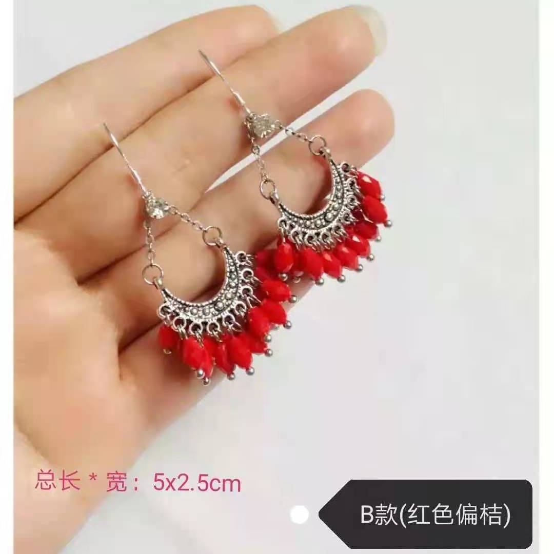 Personalized Fashion Earrings 2021 trend New summer retro all-in-one Indian earrings