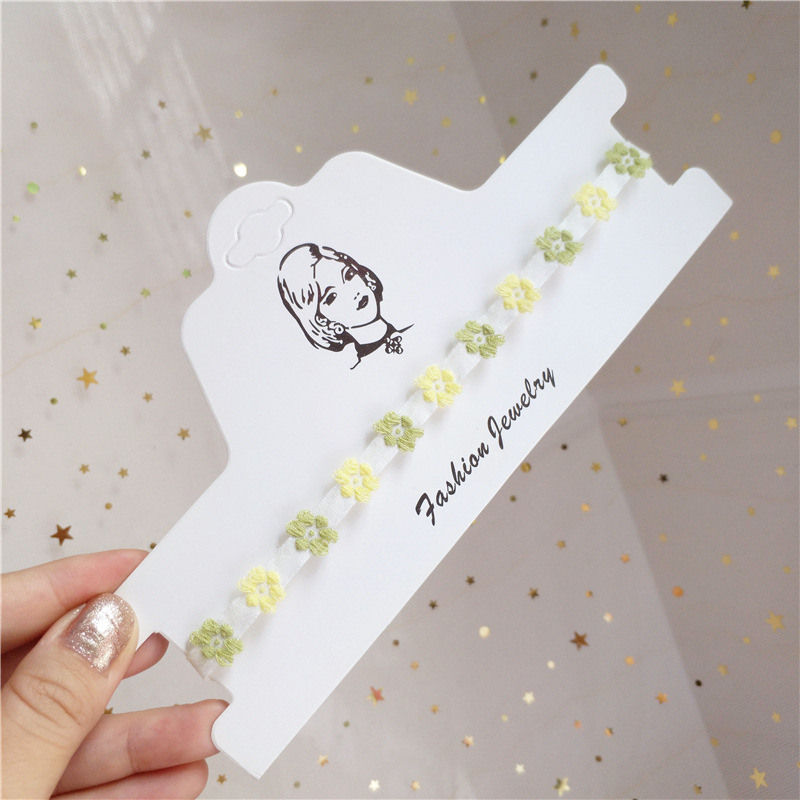 FLY1145 Early Autumn Whisper Forest Necklace Vintage Harajuku Soft Sister fresh green short choker Academy webbed collarbone chain