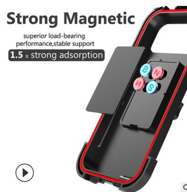 Bicycle and mobile phone stand, 360-degree rotating bracket, waterproof bracket, electric bike, motorcycle, takeout, cycling navigation bracket, magnetic cycling equipment Specification image