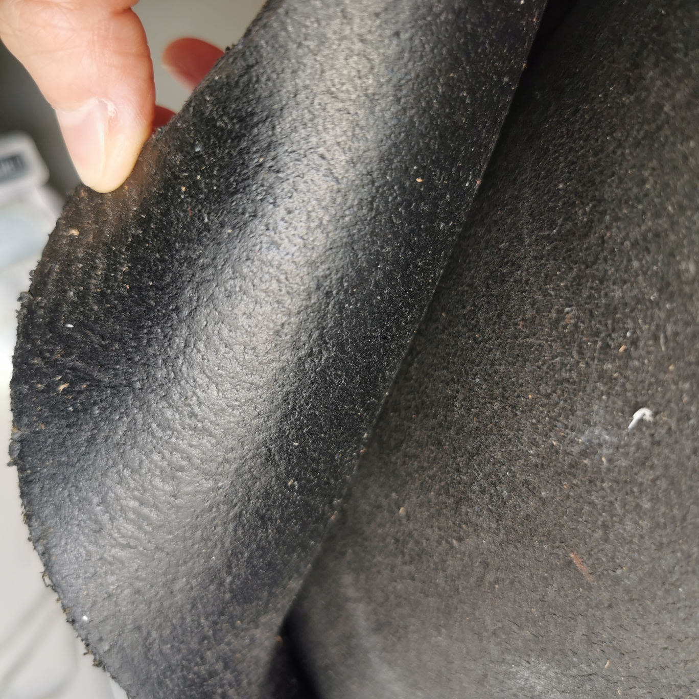 Cow two layer leather 3.0 black belt leather fabric manufacturer direct sales