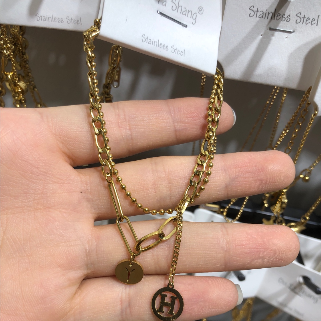 双层字母手链图