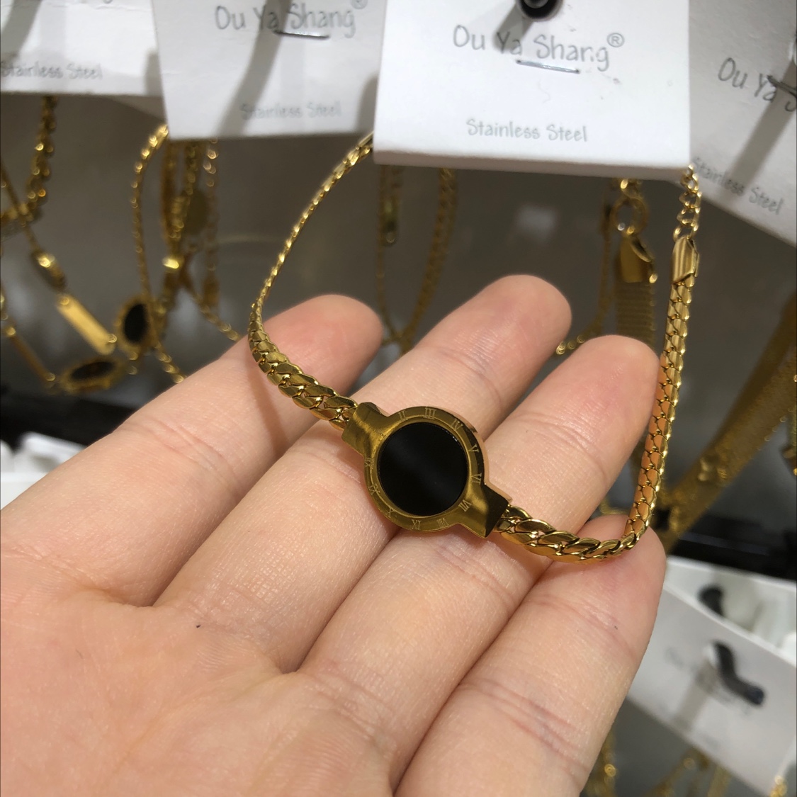 罗马圆牌表带手链