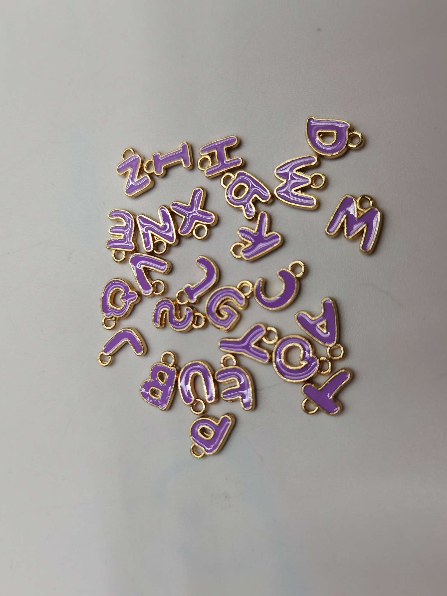 Purple letter pendant Item Picture