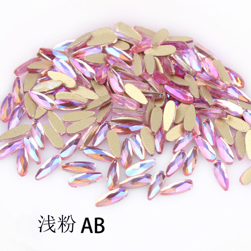 美甲饰品异形钻平底混装网红爆款AB彩香槟色超闪水钻日式指甲饰品864