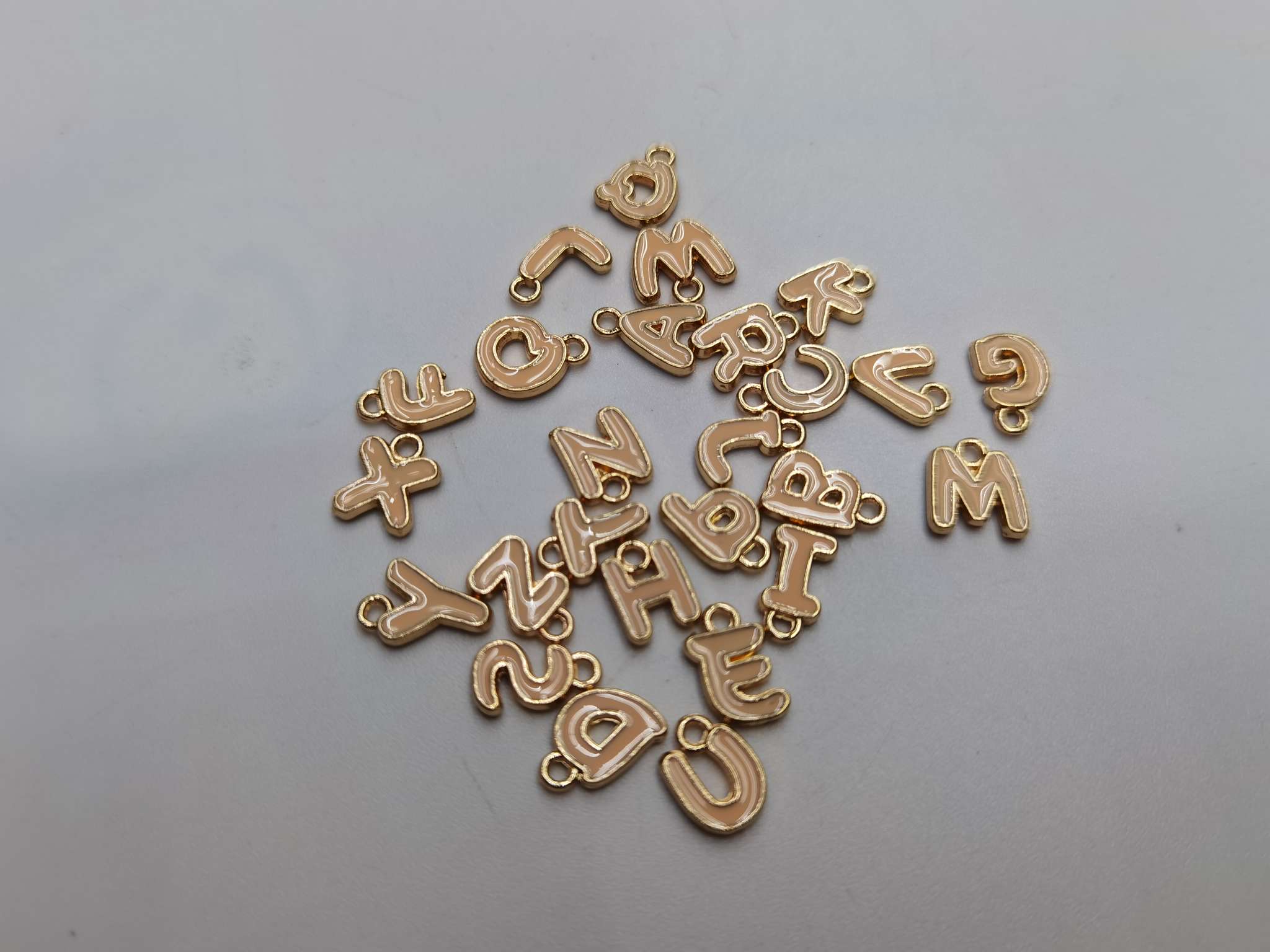 Orange letter pendant Specification image