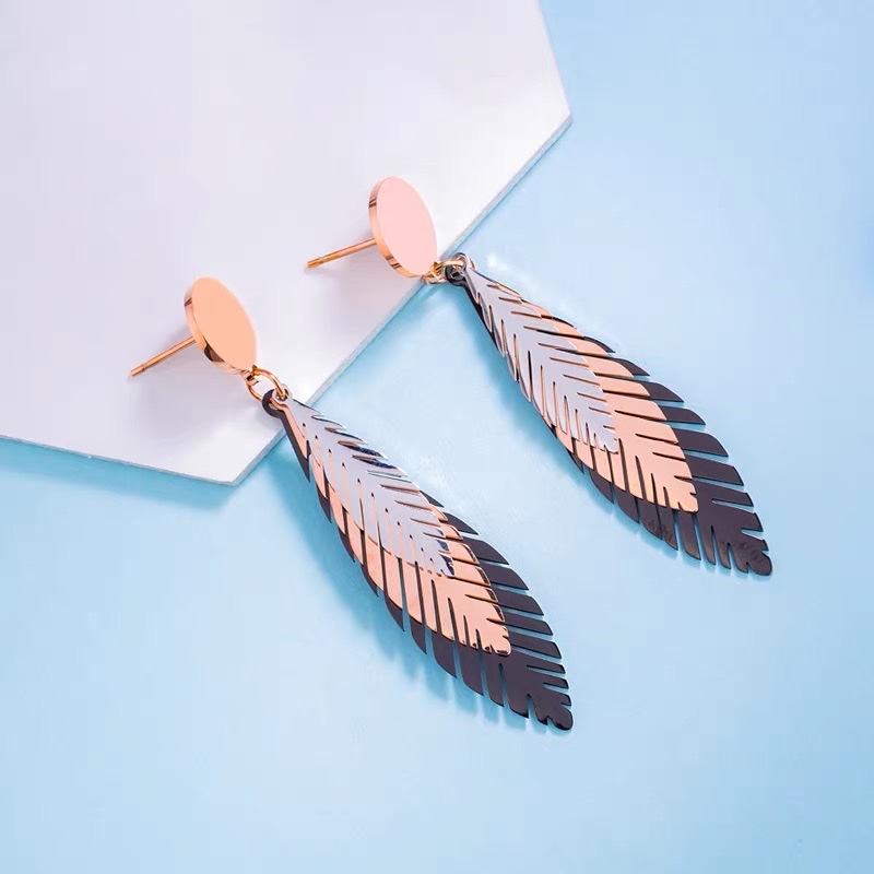 European and Korean long tassel earrings, feminine and personalized earrings and earrings, Jieya steel jewelry details Picture