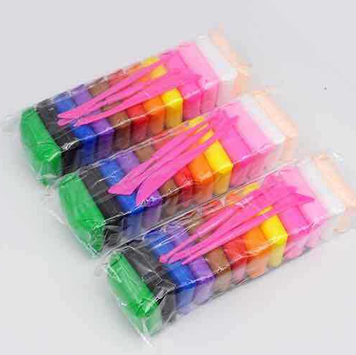 超轻粘土 儿童幼教 12色彩色套装  买一包送一包