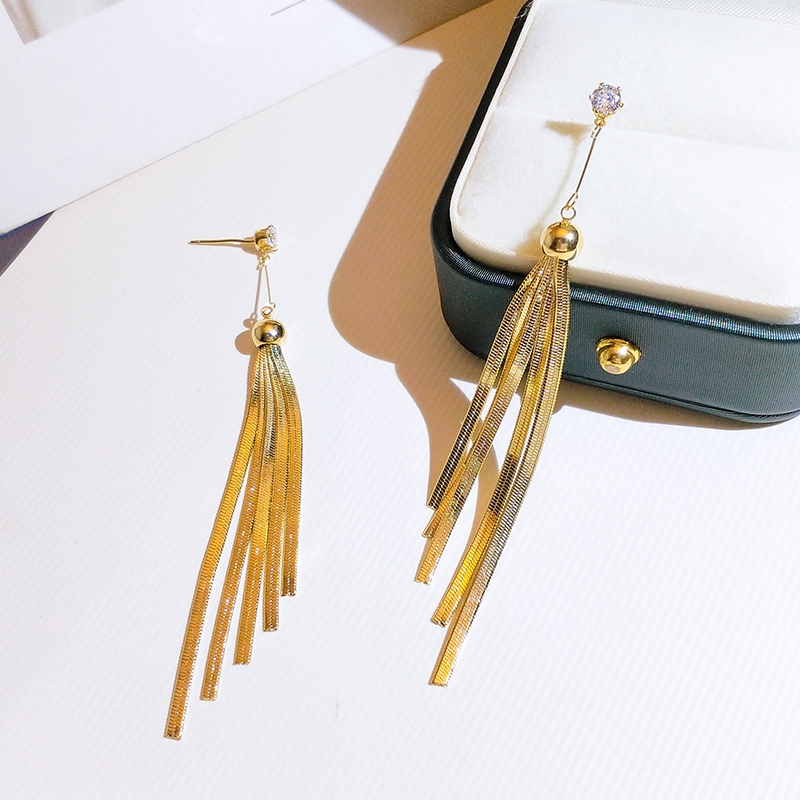 2021 New Trendy stud earrings Net Red Stud earrings Cold Wind earrings Chain Stud earrings 16