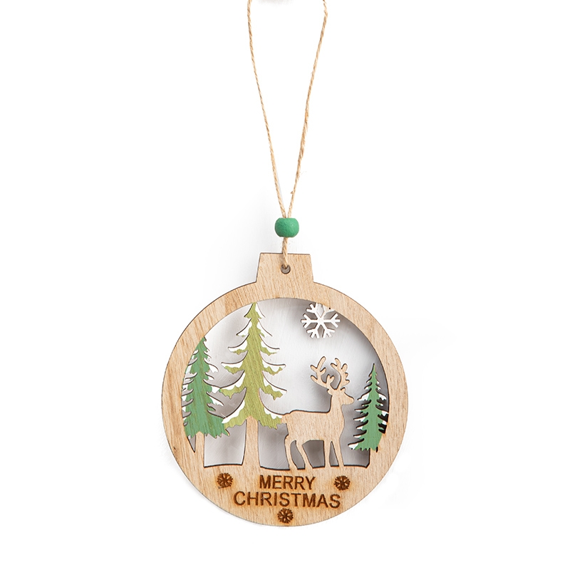 ins圣诞装饰品北欧商场橱窗圣诞树挂饰雪人老人麋鹿铃铛挂件吊饰52细节图
