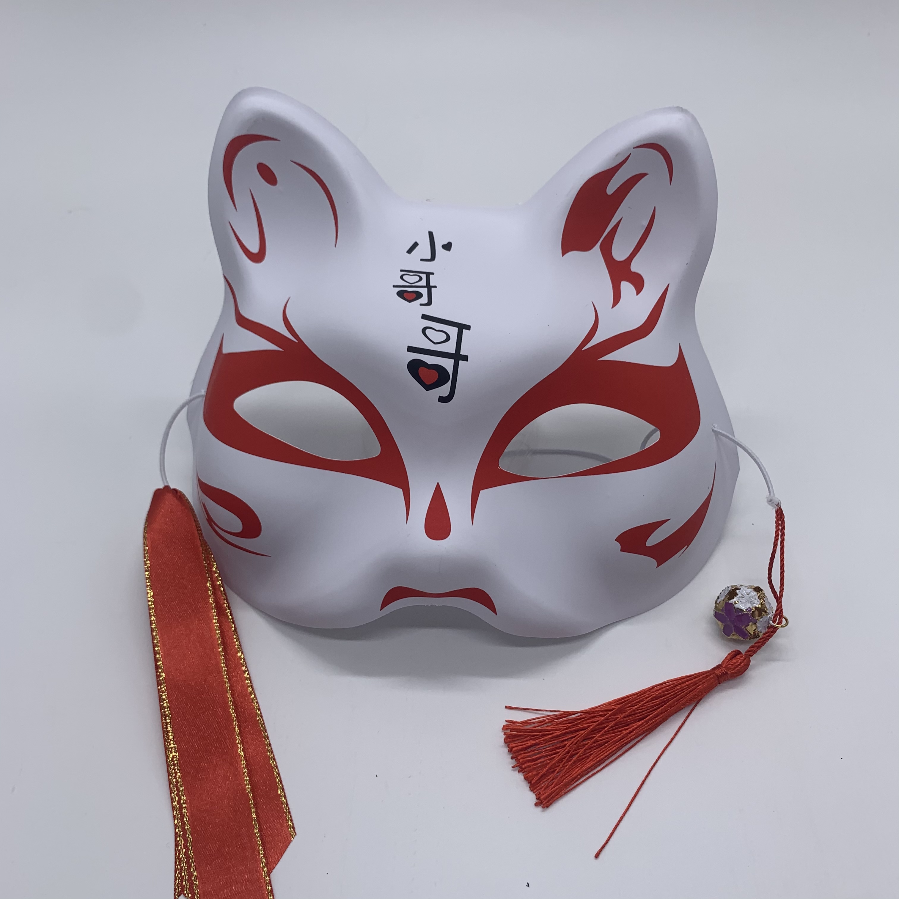 半脸狐狸猫脸狐仙面具动漫日式和风派对舞会用品抖音手绘同款详情图8
