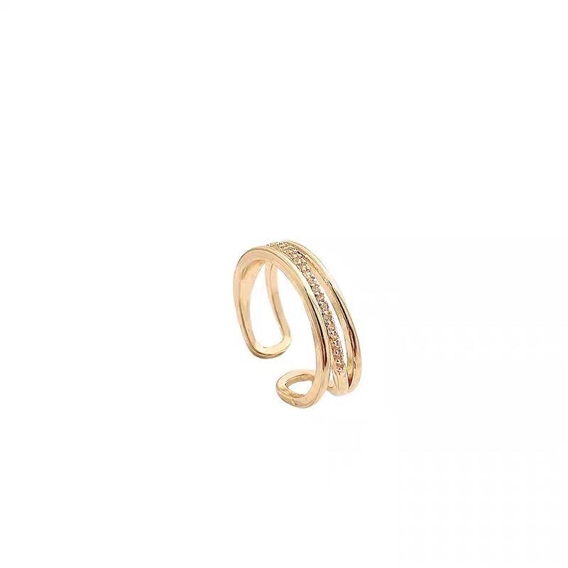 A high-end, simple and compact Korean-style fashionable ring with the same style as a popular Internet celebrity Item Picture