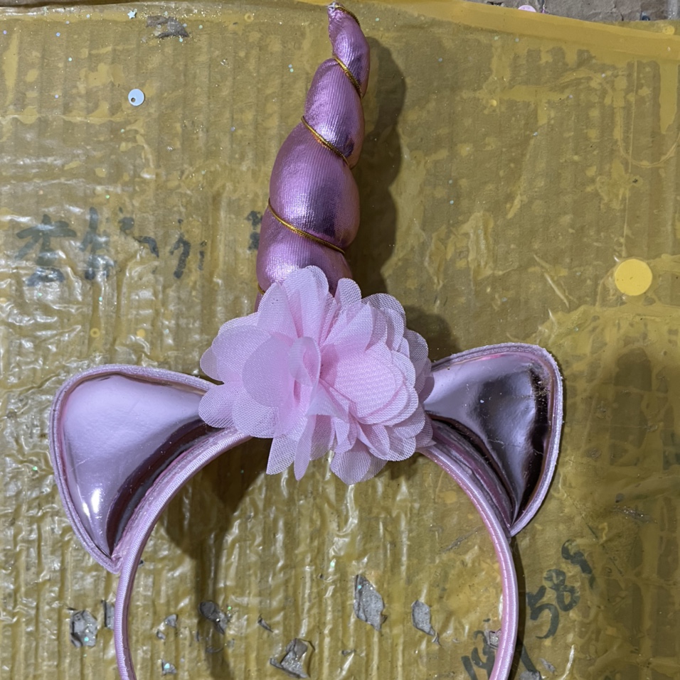 Purple unicorn headband Children's party items Children's makeup props