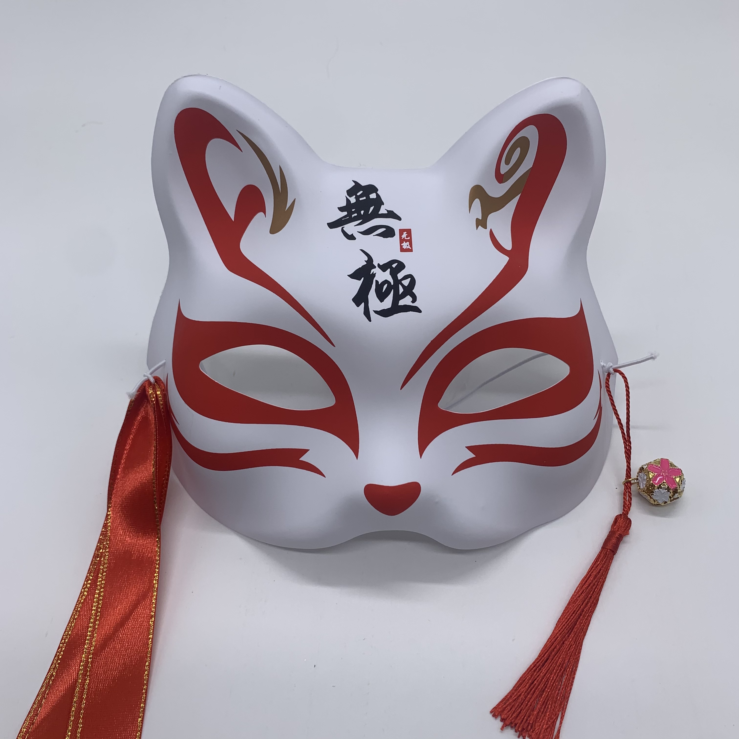 半脸狐狸猫脸狐仙面具动漫日式和风派对舞会用品抖音手绘同款详情图1