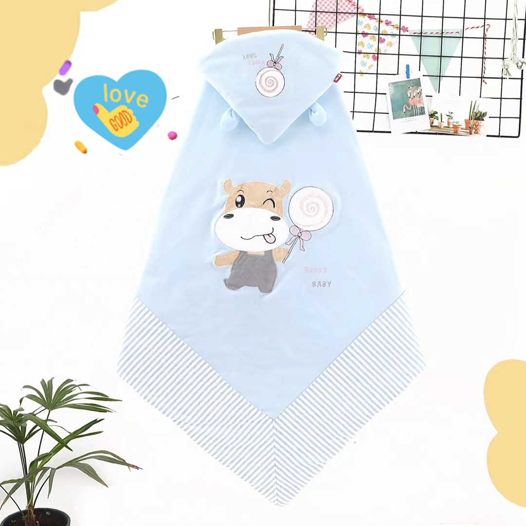 婴儿抱被加厚新生儿抱毯刚出生宝宝纯棉夹棉保暖春夏秋冬包巾