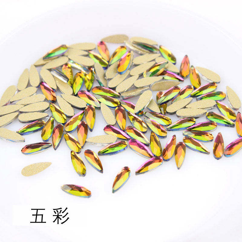 Nail art accessories: Irregular-shaped diamond flat-bottom mixed set, popular online bestseller AB color champagne color super sparkling water diamond Japanese nail art accessory 870