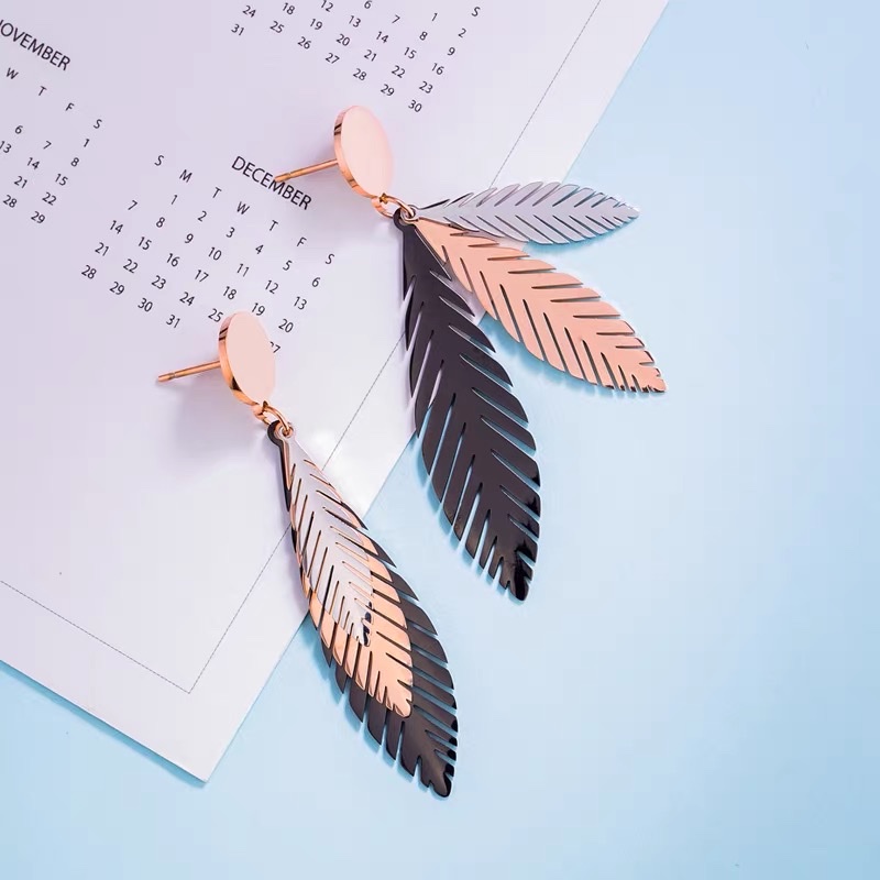 European and Korean long tassel earrings, feminine and personalized earrings and earrings, Jieya steel jewelry Specification image