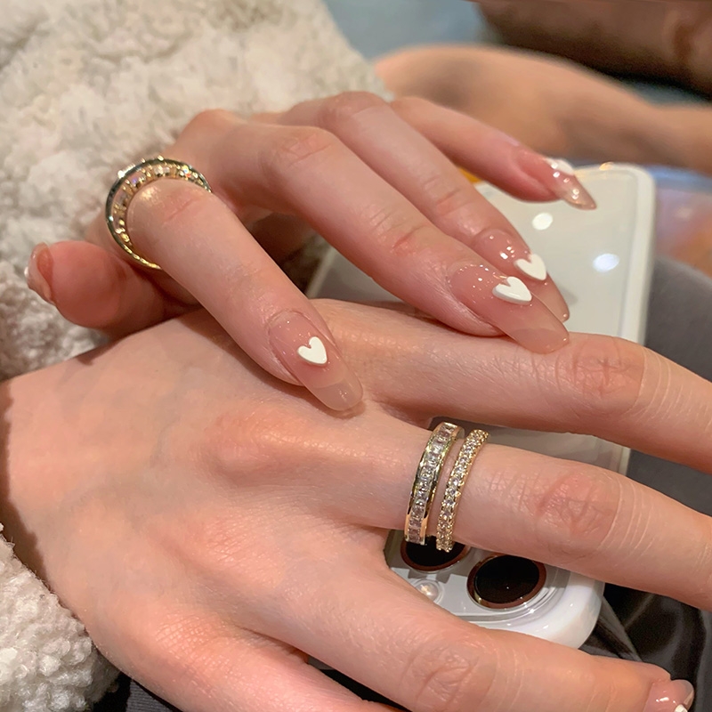 Send a vegan ring! Delicate ins fashion index finger ring female light luxury niche design Fashion personality simple open ring,