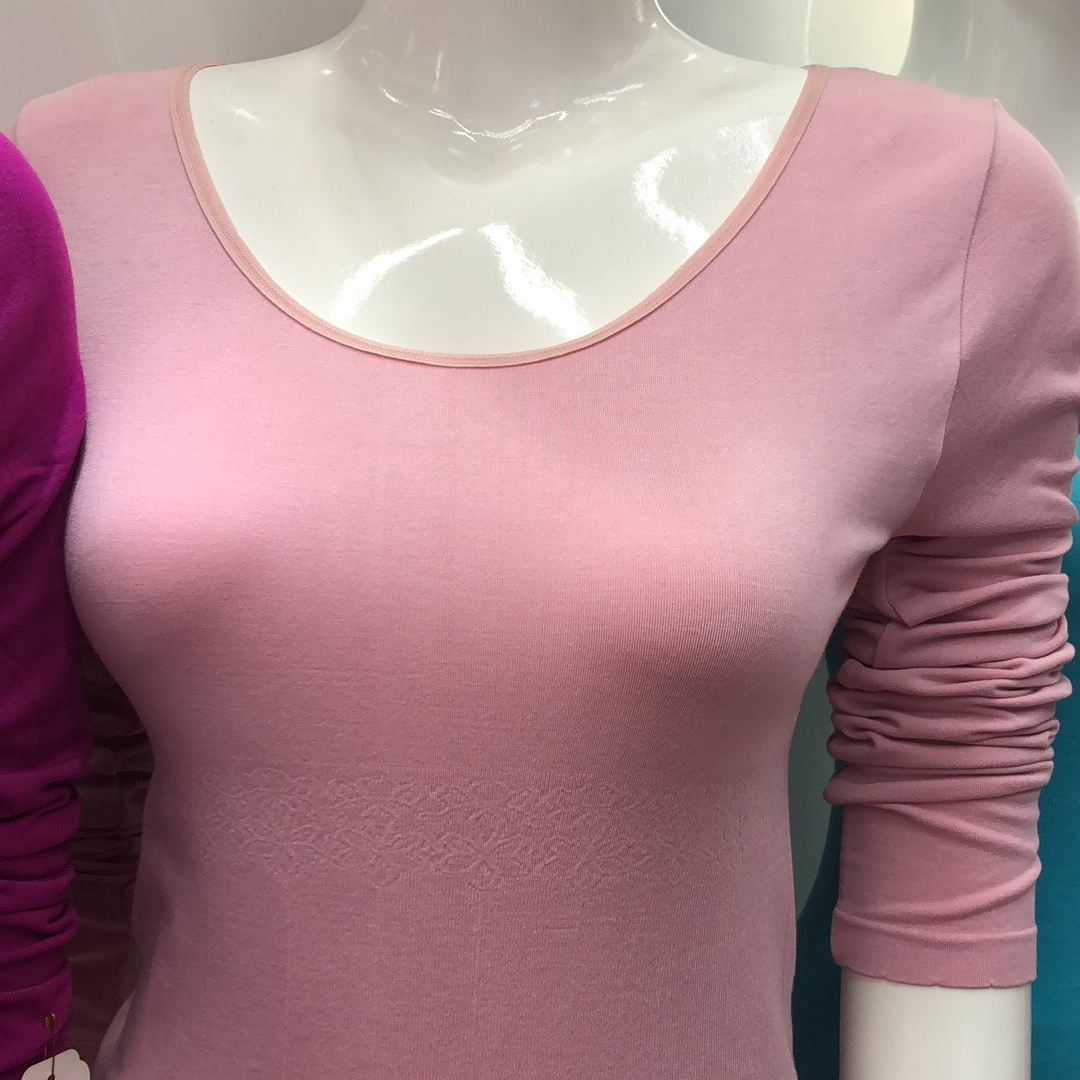 Linan Long Johns Women Thin Tight Winter Warm Underwear Set Women Round Neck Body Underwear