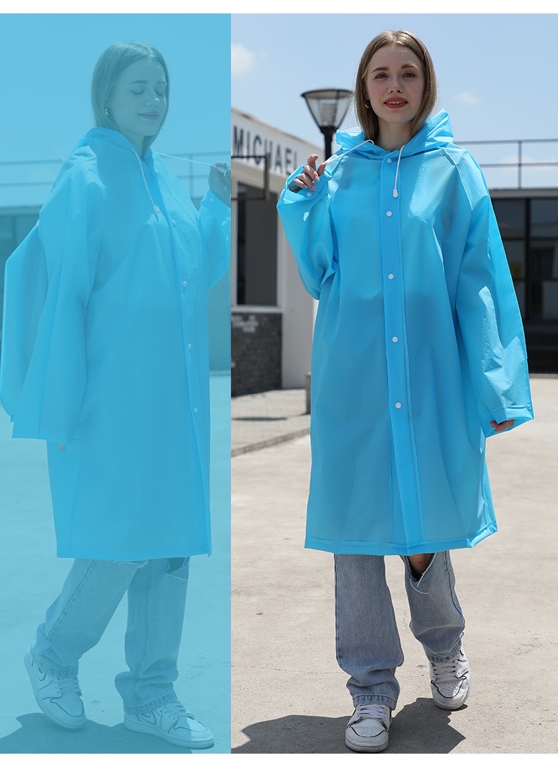 书包位雨衣EVA时尚旅行轻便骑行透明户外 非一次性成人厚男女雨披 详情图11
