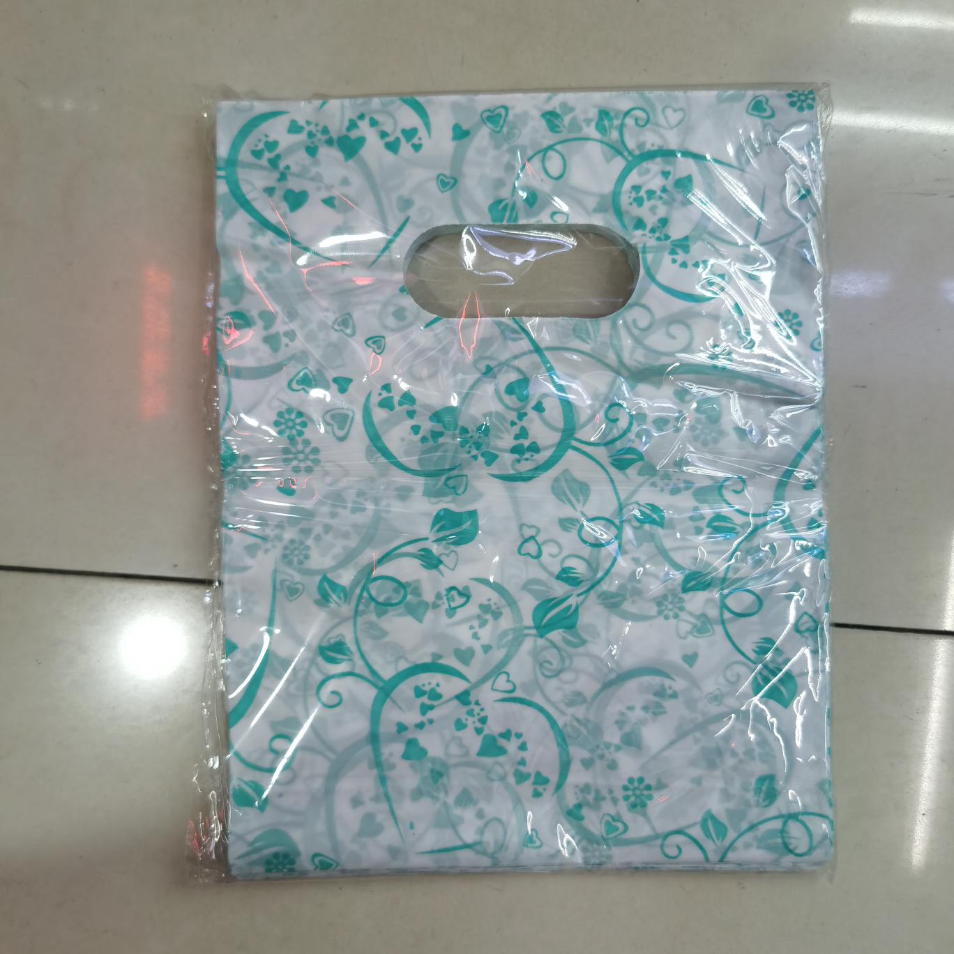 20*25 Green Leaves Gift Bags Men's And Women's Children's Clothing Store Handbag Custom 100 Bags
