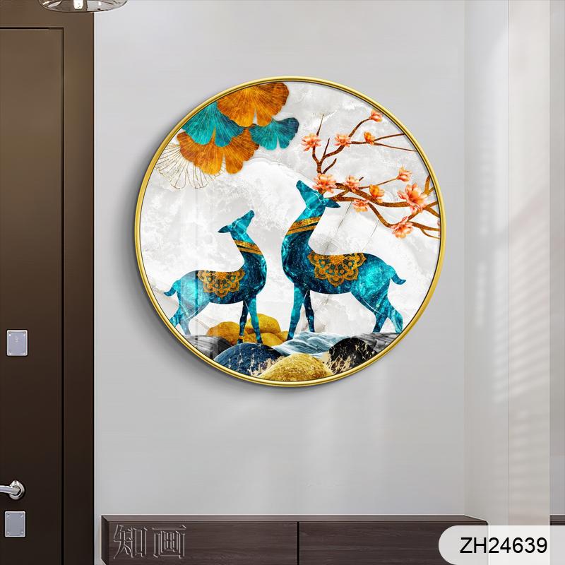 Modern simple three-dimensional abstract geometric pattern light luxurious circle