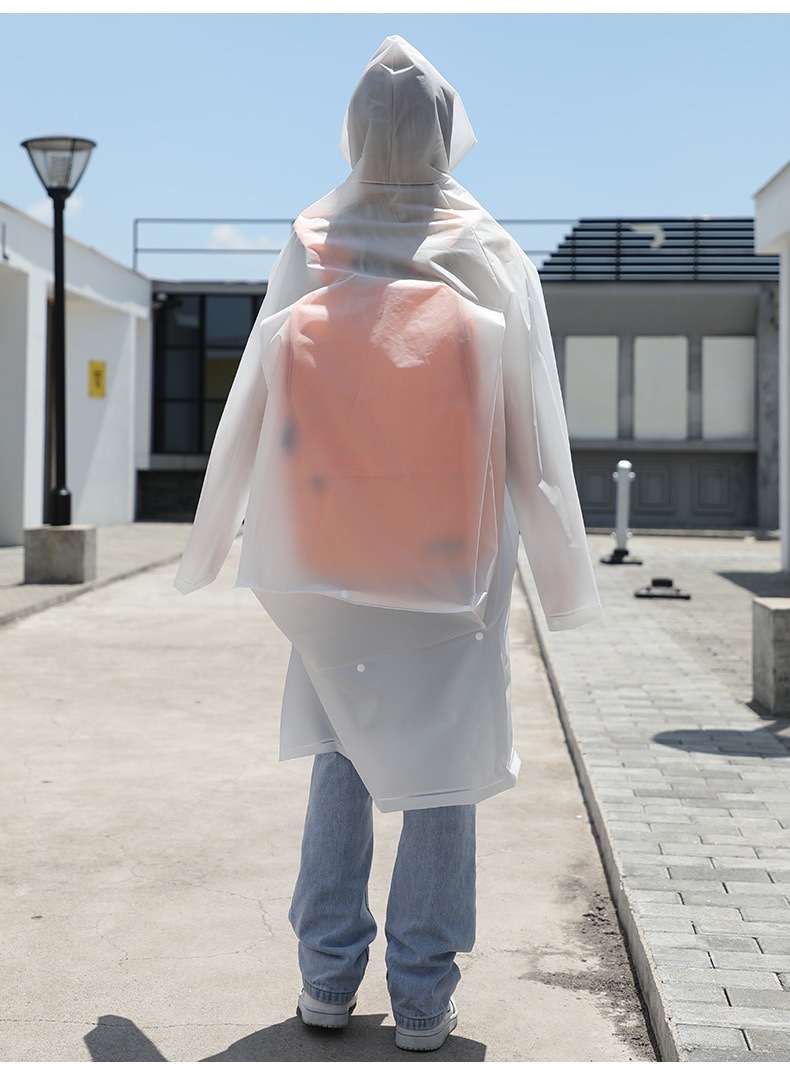 书包位雨衣EVA时尚旅行轻便骑行透明户外 非一次性成人厚男女雨披 详情图16