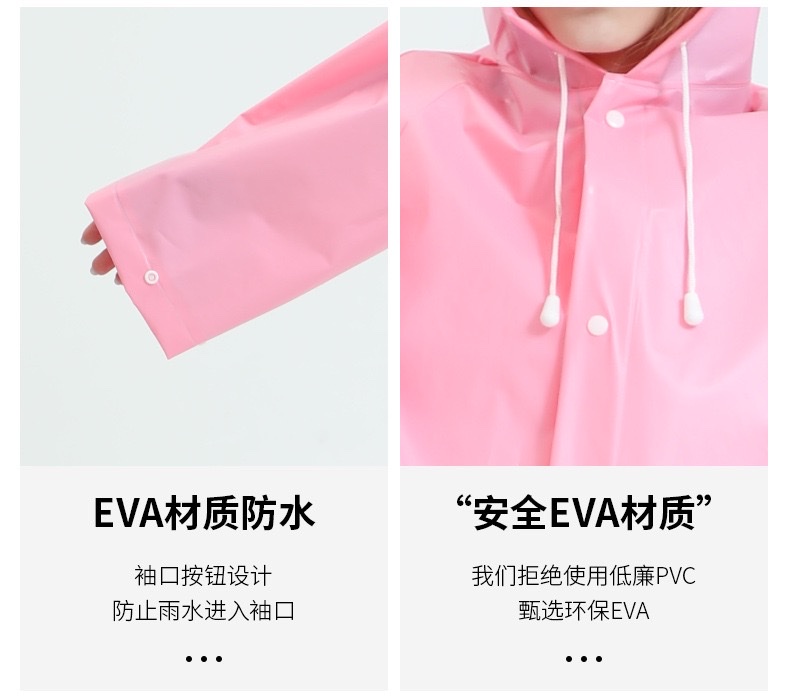 书包位雨衣EVA时尚旅行轻便骑行透明户外 非一次性成人厚男女雨披 详情图5