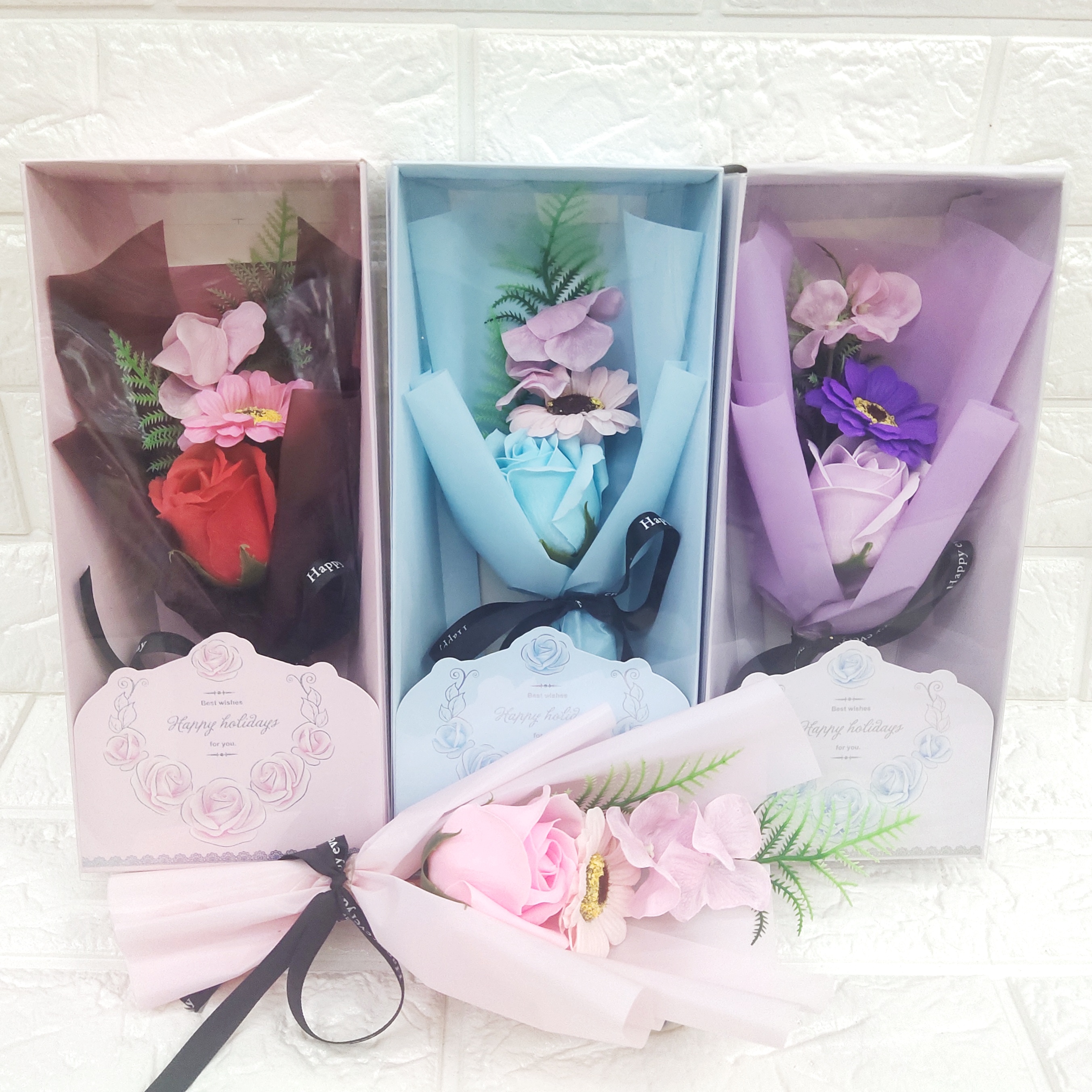 三朵花礼盒图