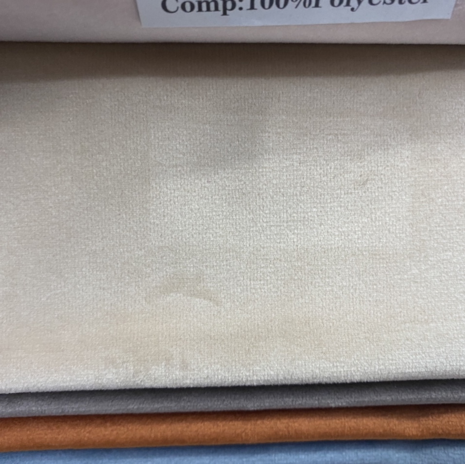 纯色荷兰绒布料 丽丝绒面料天鹅绒布料沙发抱枕布料 服装服饰 米色4