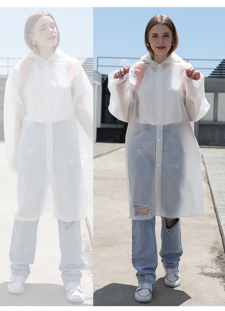 书包位雨衣EVA时尚旅行轻便骑行透明户外 非一次性成人厚男女雨披 详情图14