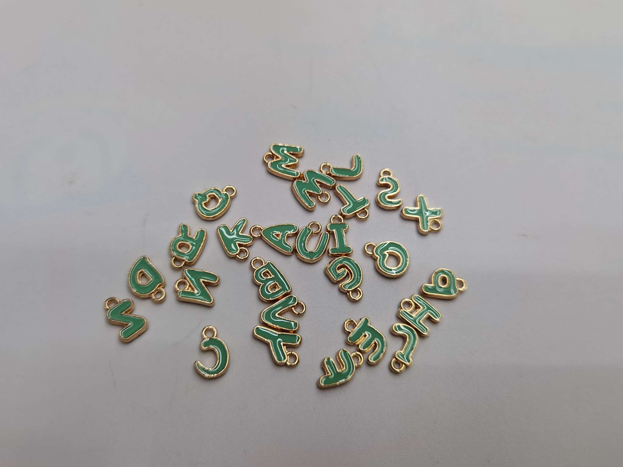 diy jewelry accessories: alloy dot diamond oiled leaf necklaces, earrings, pendants, pendants in multiple colors to choose from details Picture