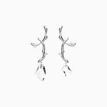 Twig earring Star shell long earring retro delicate high-end atmosphere set zirconium earring