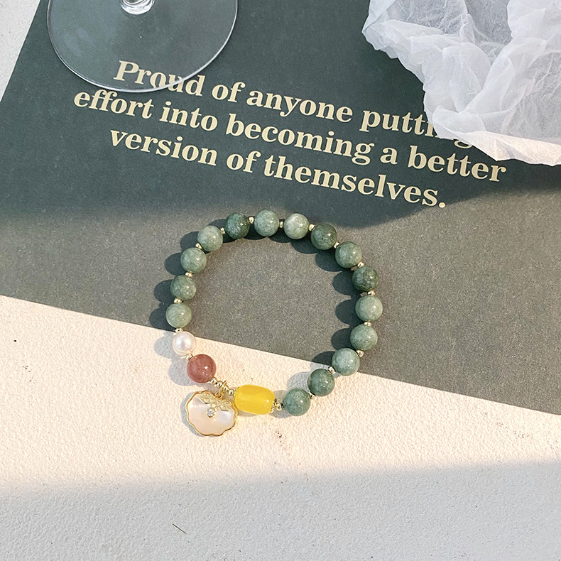 FLY1272 Fashion retro jade bracelet Tibetan-style national wind praying for longevity lock pendant bracelet female live supply